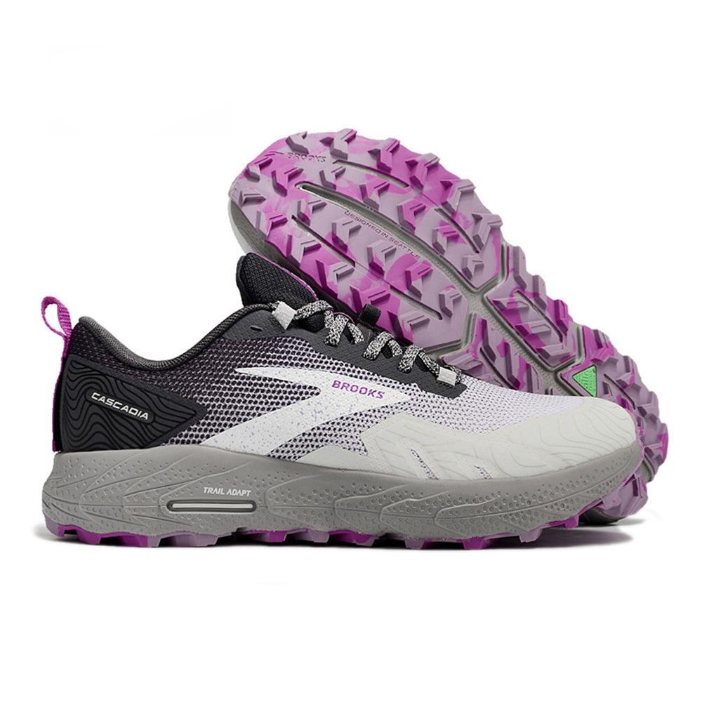 Brooks Cascadia Running Silver Purple Trail Running Trainers formyworkout