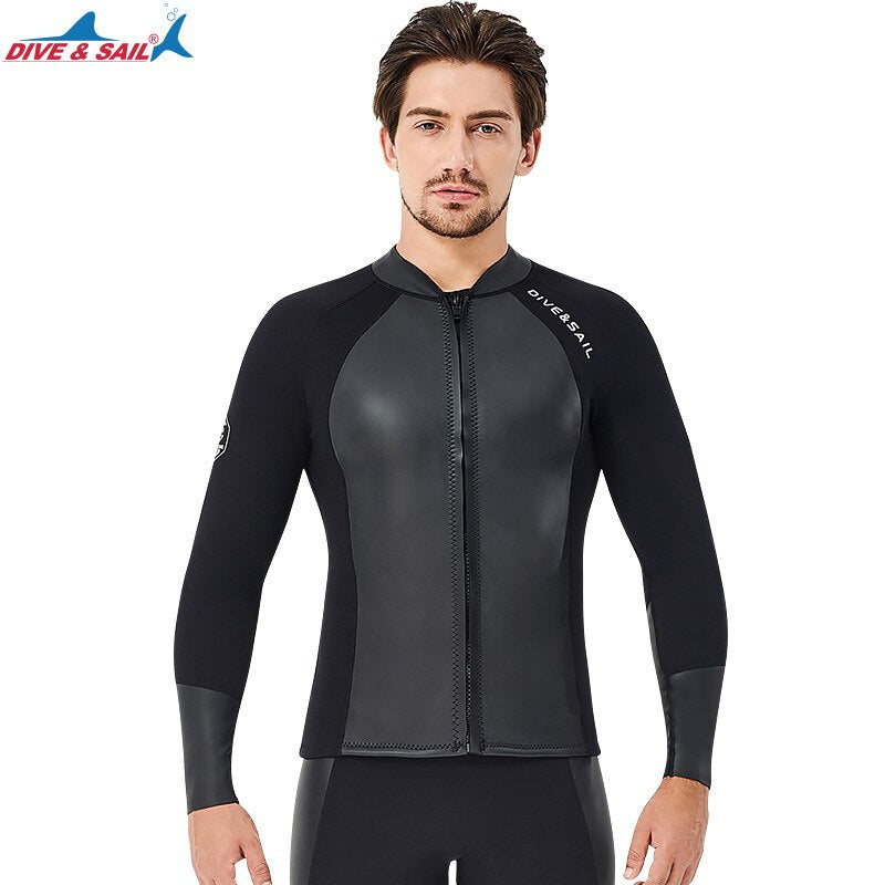 Buy men-jacket Premium Wetsuit 2MM Neoprene Top / Jacket for Scuba Diving, Snorkelling or Kite Surfing  for Men and Women