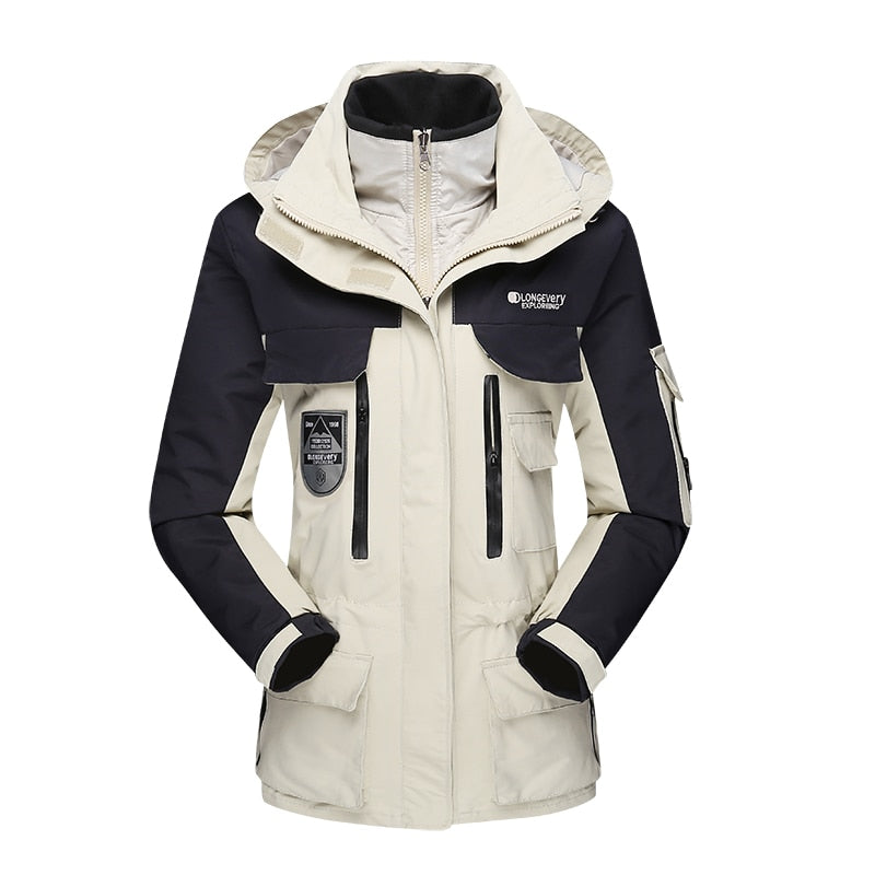 Buy jacketoff-white Warm Windproof Waterproof Ski Jacket Ski Pants set for women Outdoor Snow Sports Coat Trousers Snowboard Wear