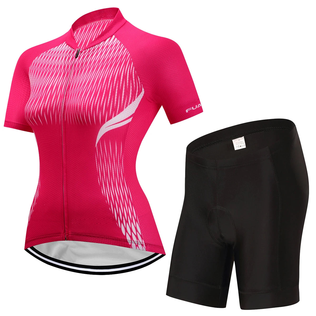 Women's Summer  Bib Cycling Set Short Sleeve Suit Anti-UV Quick-Dry Bike Clothes shorts