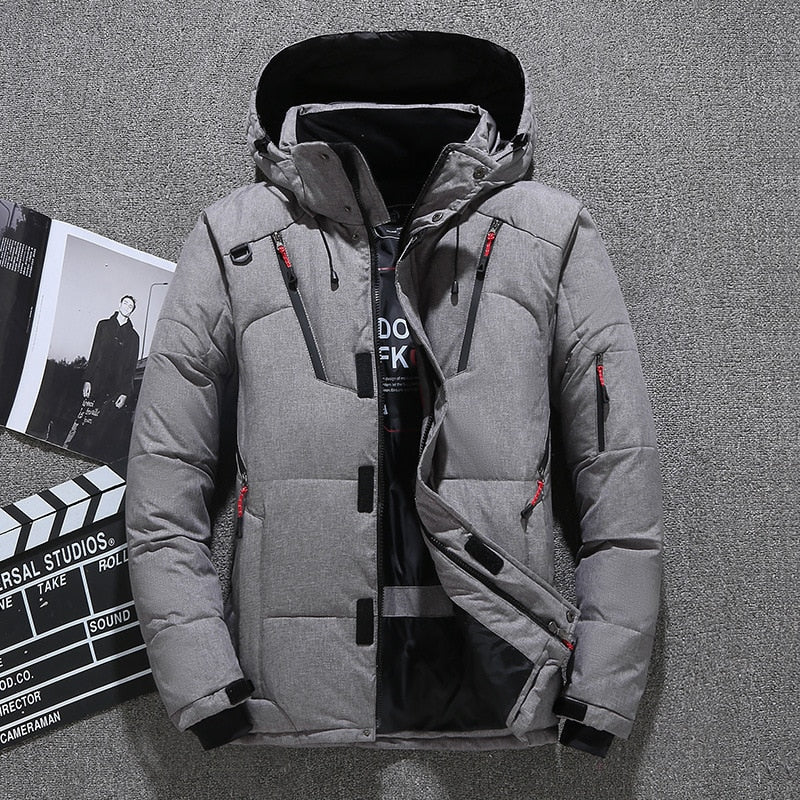 Buy 1pc-grey-jacket Thermal Ski Suit for Men Windproof Skiing Jacket and Bibs Pants Set for Men