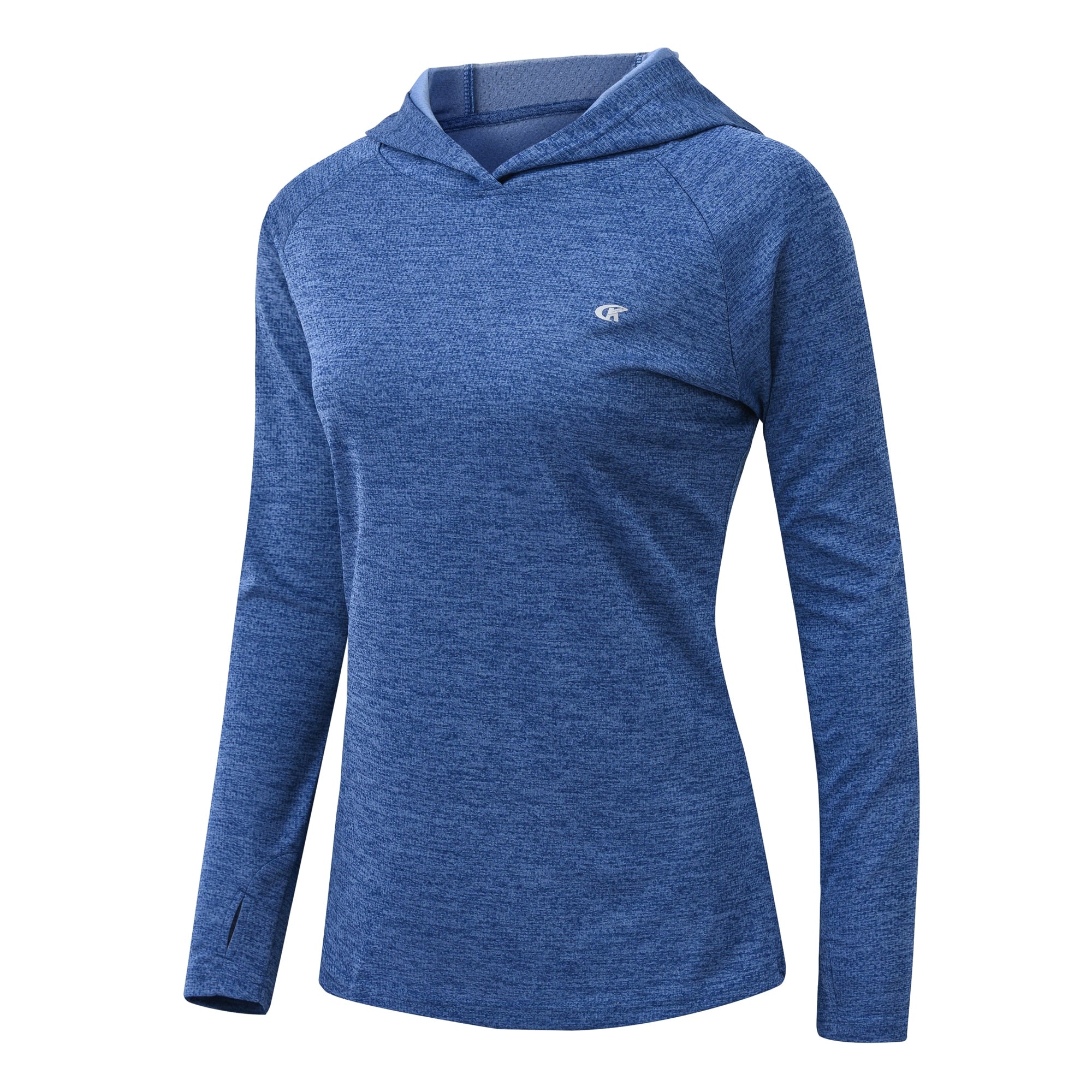 Buy navy Hiking and Running Long Sleeve T-Shirt Rash Guard UPF 50+ Quick Dry Lightweight For women