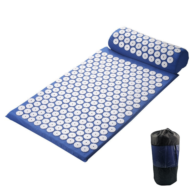 Buy blue-bag-different Massager Cushion and Massage Yoga Mat Acupressure Back Stress Relieve Mat