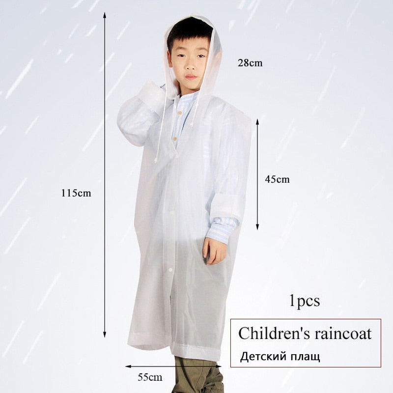 Buy child-white Impermeable Thickened Waterproof Raincoat