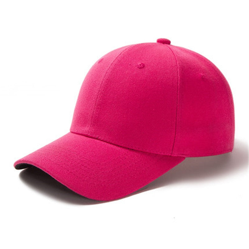 Buy rose-red-1 Plain and Mesh  Adjustable Snapback Baseball Cap