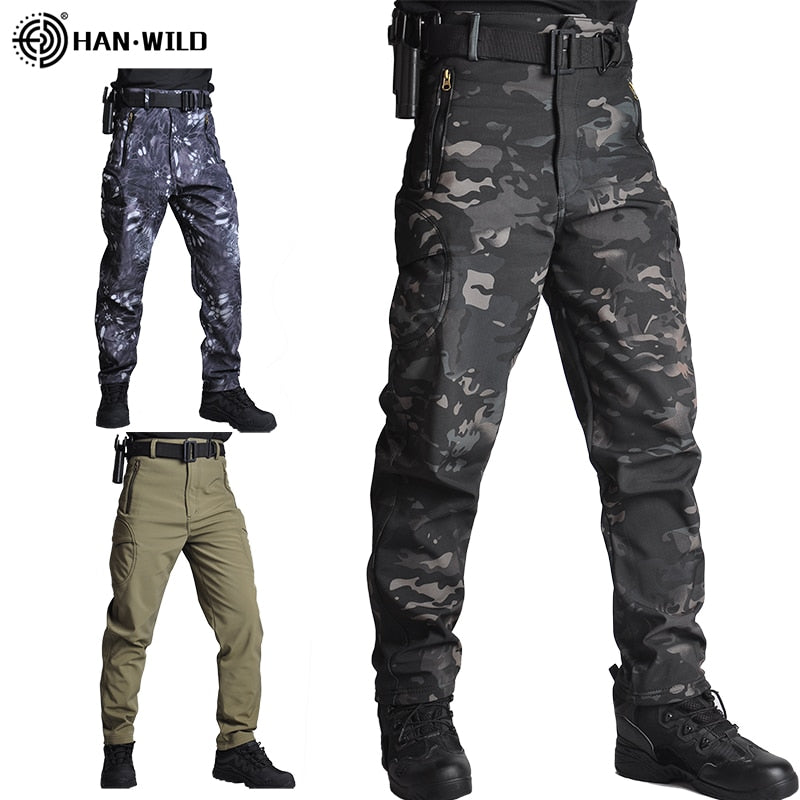 Fleece Tactical Cargo Pants for Men 