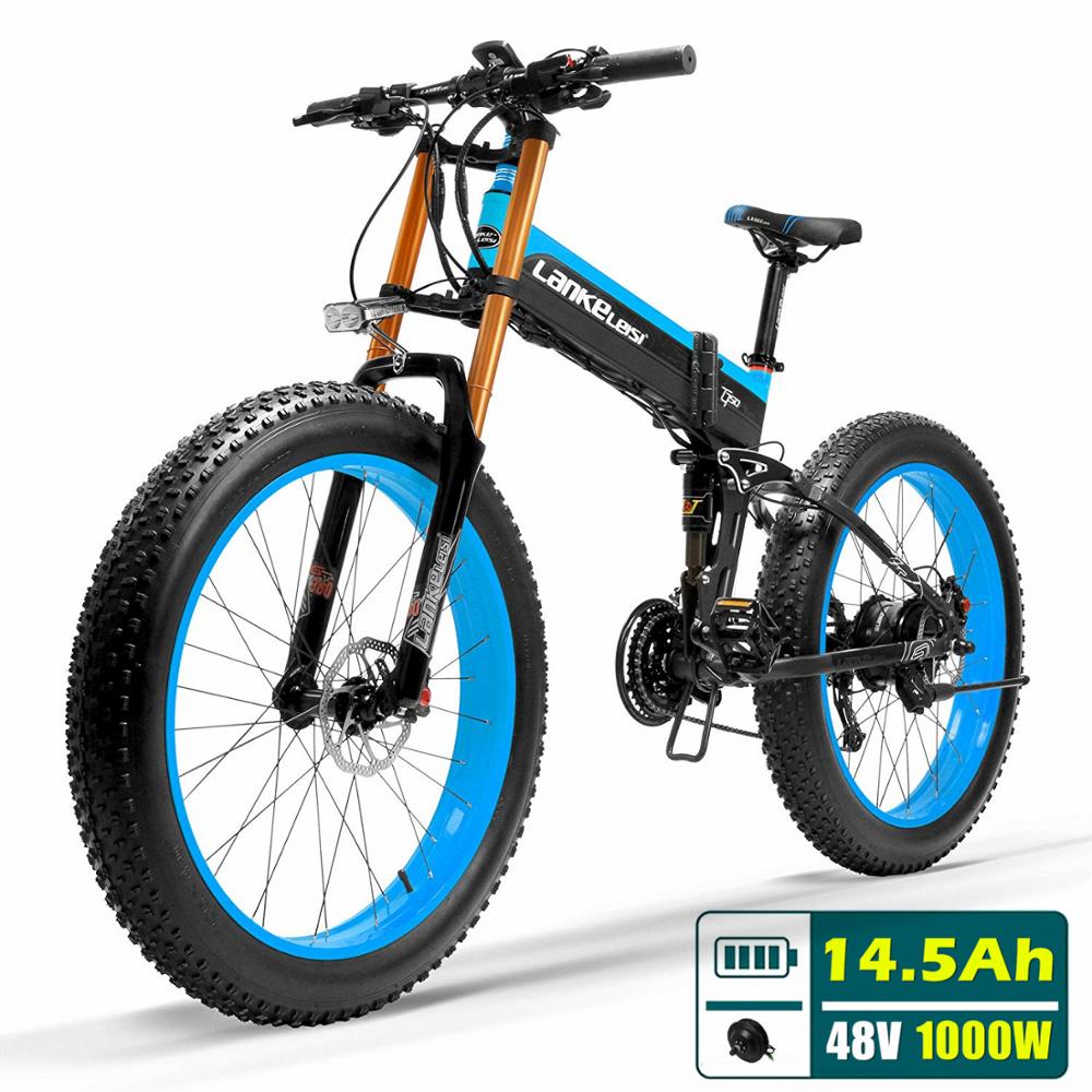 Buy be-1000w-14-5ah 1000W T750 Plus  Folding Electric Bike, 48V High Performance Li-ion Battery,5 Level Pedal Assist Sensor Fat Bike
