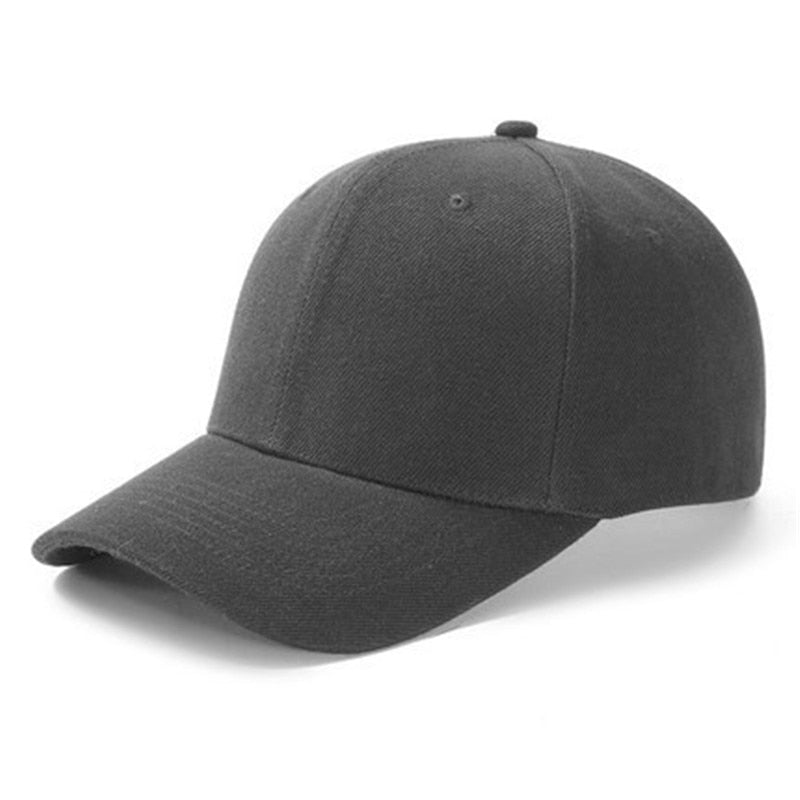 Buy dark-grey Plain and Mesh  Adjustable Snapback Baseball Cap