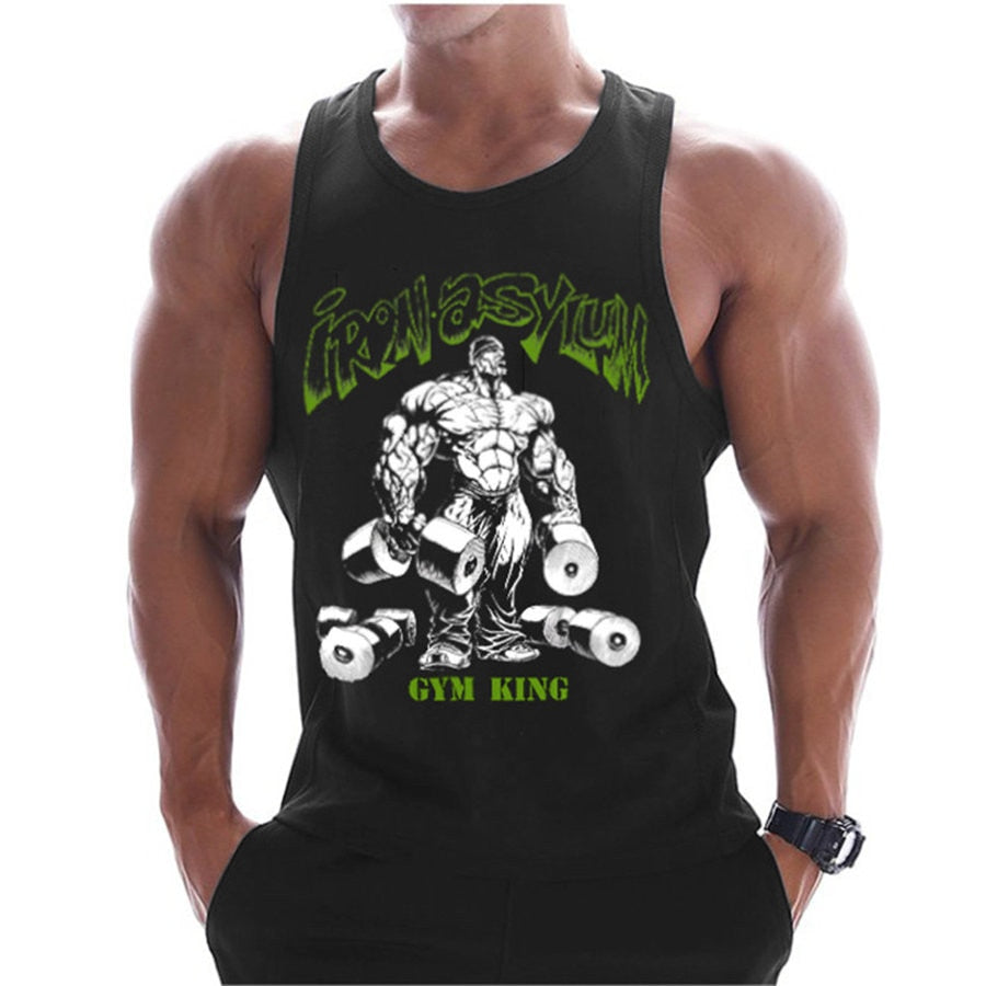 Buy c7 Gym-inspired Printed Bodybuilding and fitness cotton Tank Top for Men