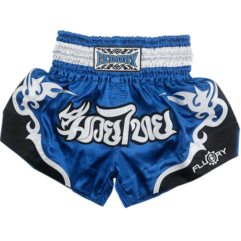 Fluory Men Women Kids Fight shorts Boxing Pants Shorts embroidery MMA