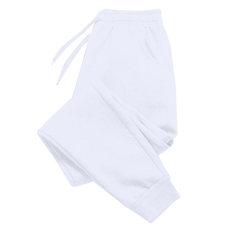 Buy color-4 Men Women Long Pants Autumn and Winter Mens Casual Fleece Sweatpants Soft Sports Pants Jogging Pants 5 Colors