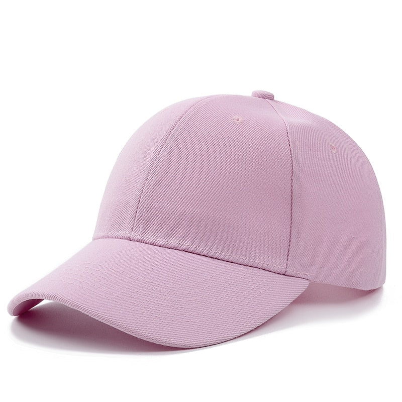 Buy light-pink Plain and Mesh  Adjustable Snapback Baseball Cap
