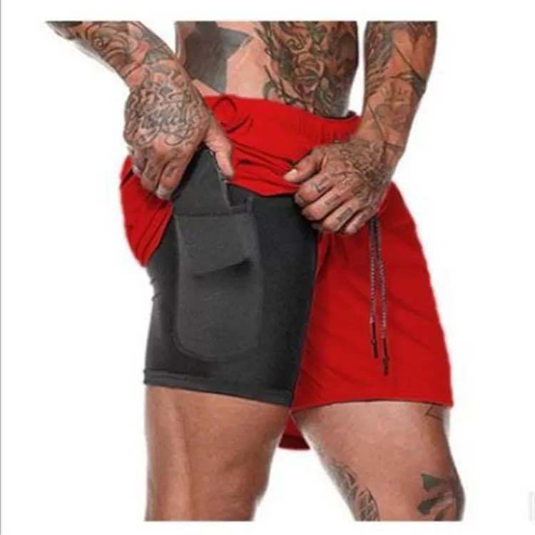 Quick Dry two - part Shorts for Men with inside pocket - 0