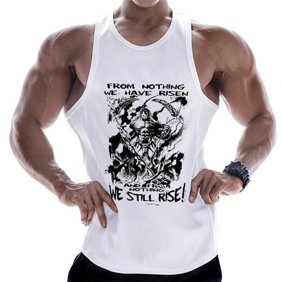 Buy c12 Gym-inspired Printed Bodybuilding and fitness cotton Tank Top for Men