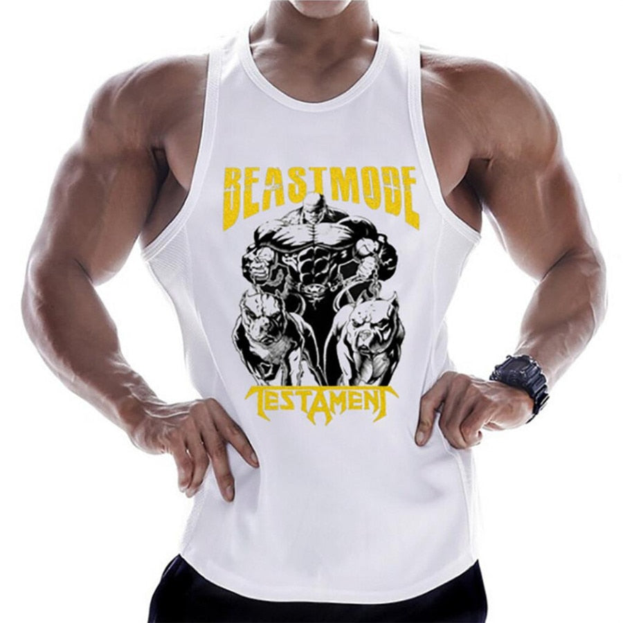 Buy c10 Gym-inspired Printed Bodybuilding and fitness cotton Tank Top for Men