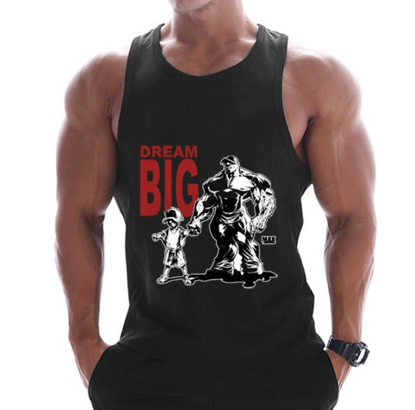 Buy 1 Bodybuilding tank-top for men of various designs. sleeveless singlet for men