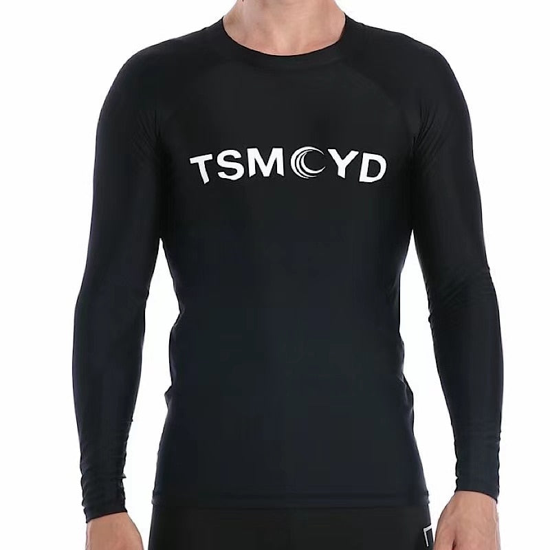 M-6XL UV Rashguard Lycra Protection Long Sleeve Swimsuit for Men - 0