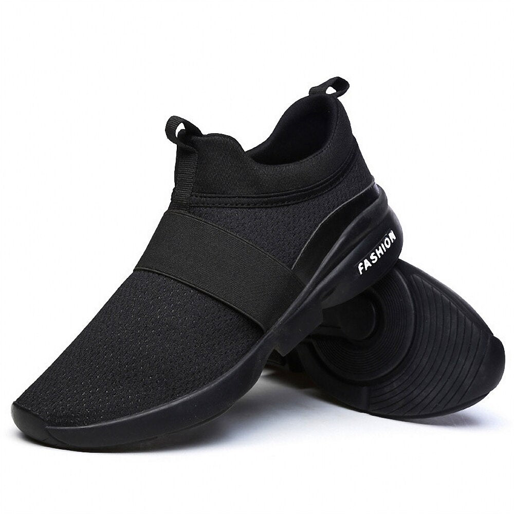 Buy black Damyuan Men &amp; Women Flyweather Comfortable Breathable Light Mesh Jogging Shoes