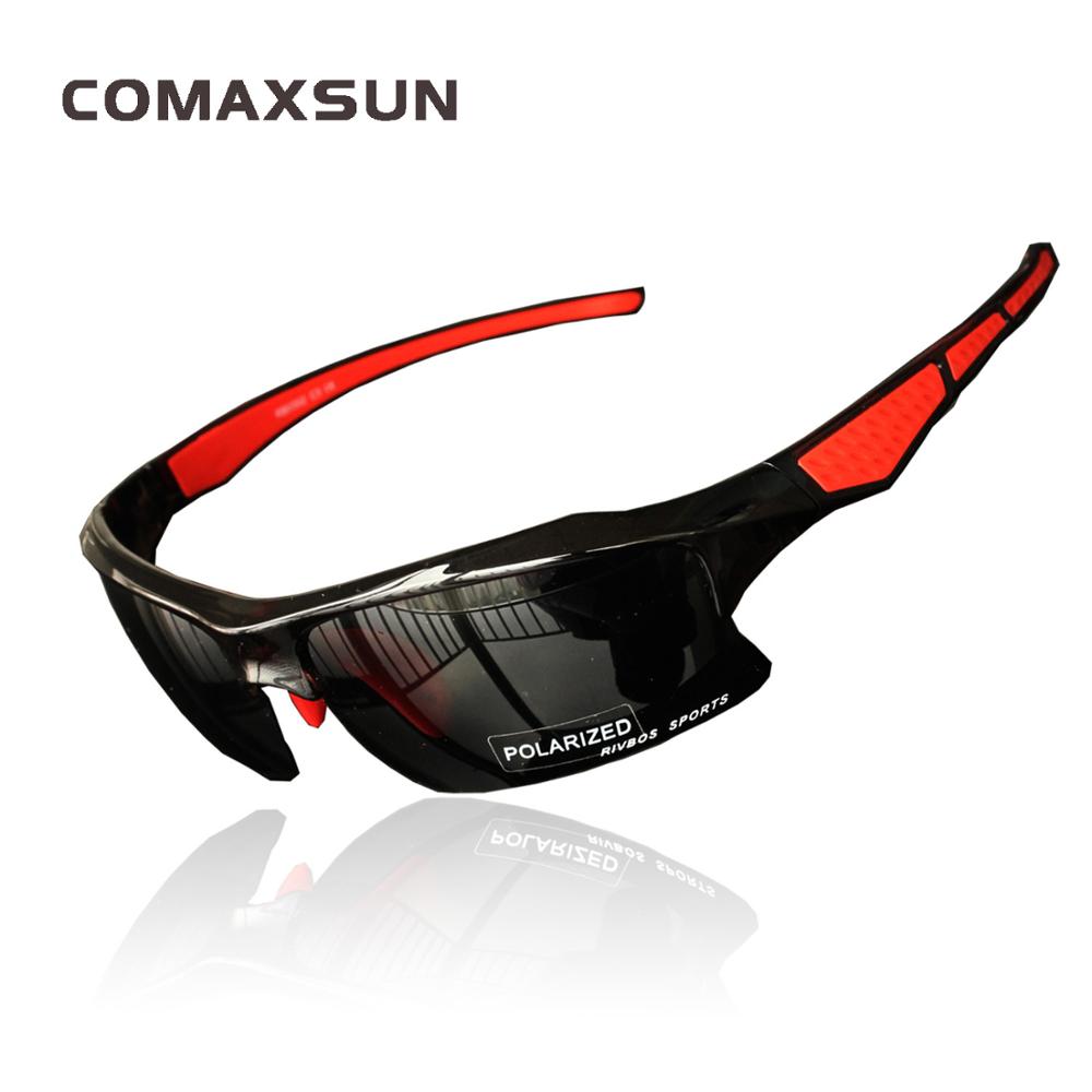 Buy style-3-black-red COMAXSUN Professional Polarized Cycling Glasses Sports Sunglasses UV 400 Tr90