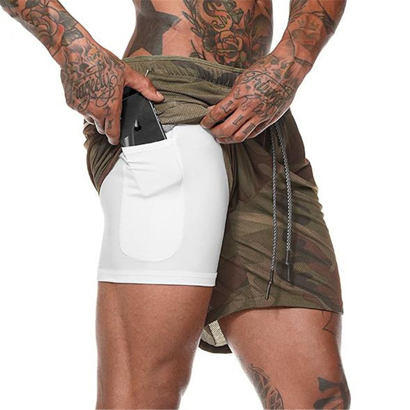 Buy picture-color Quick Dry two - part Shorts for Men with inside pocket