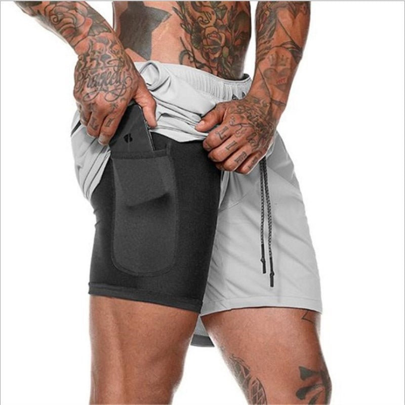 Buy light-gray Quick Dry two - part Shorts for Men with inside pocket