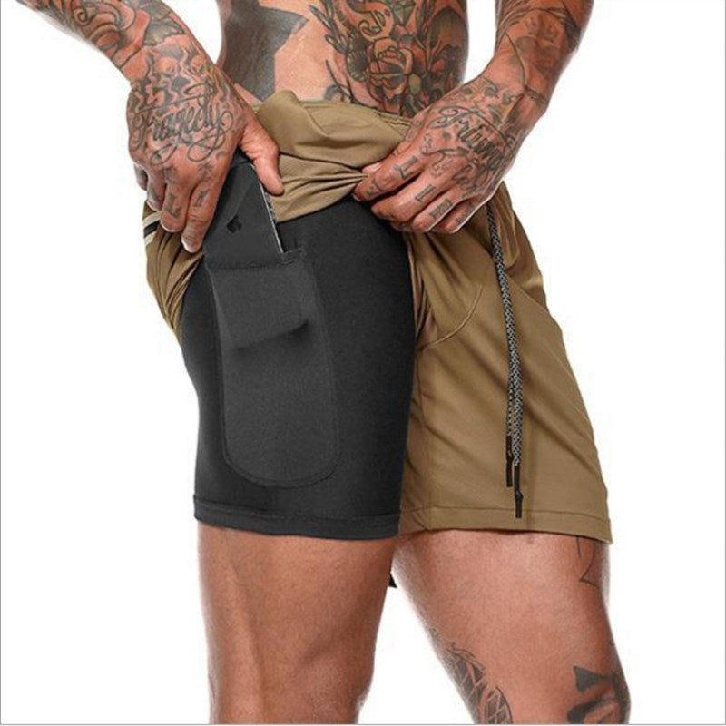 Buy brown Quick Dry two - part Shorts for Men with inside pocket