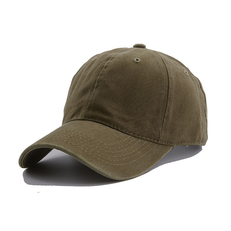 Buy army-green-cap Solid Vintage Visor Cotton baseball Cap