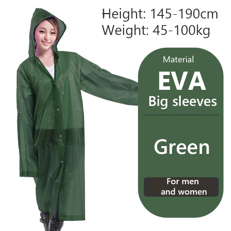 Buy green Impermeable Thickened Waterproof Raincoat