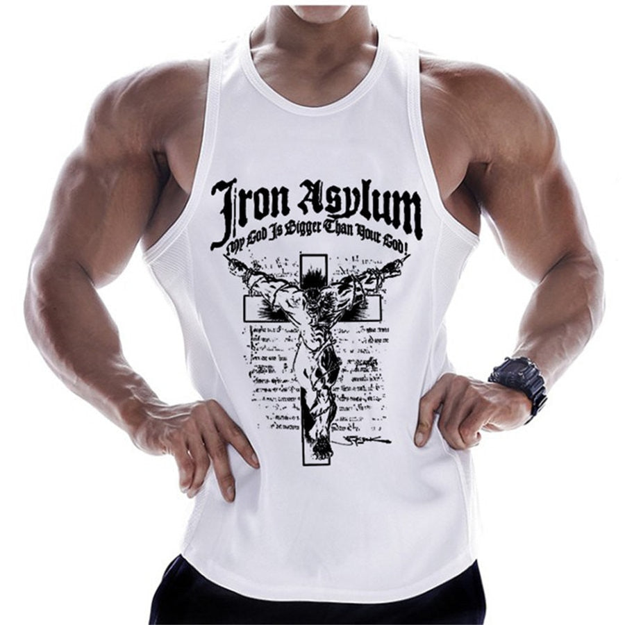 Buy c2 Gym-inspired Printed Bodybuilding and fitness cotton Tank Top for Men