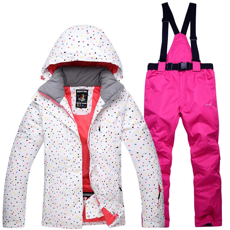 Buy color-5 Thermal Ski Jacket &amp; Pants Set Windproof Waterproof Snowboarding Jacket or set for women