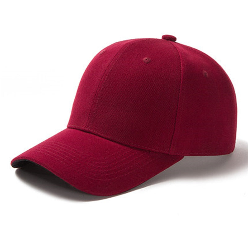 Buy wine-red-1 Plain and Mesh  Adjustable Snapback Baseball Cap