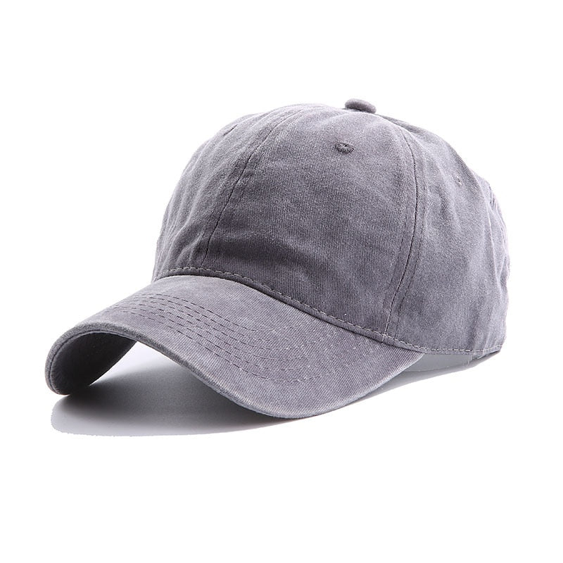Buy light-grey-cap Solid Vintage Visor Cotton baseball Cap