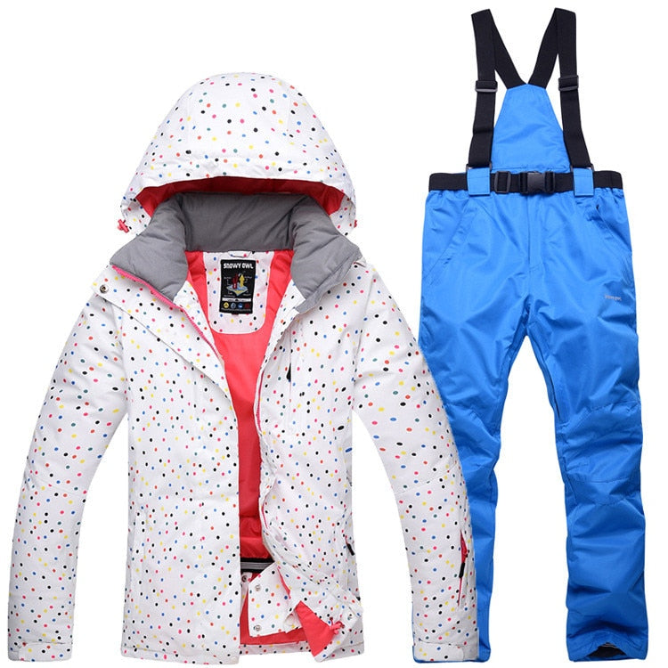 Buy color-6 Thermal Ski Jacket &amp; Pants Set Windproof Waterproof Snowboarding Jacket or set for women