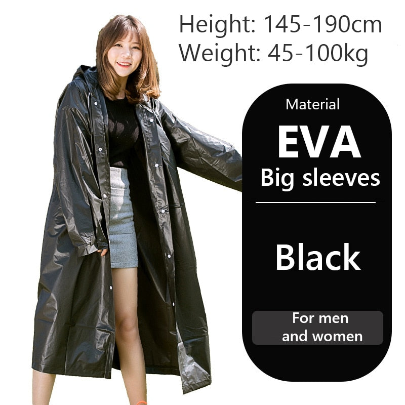 Buy black Impermeable Thickened Waterproof Raincoat