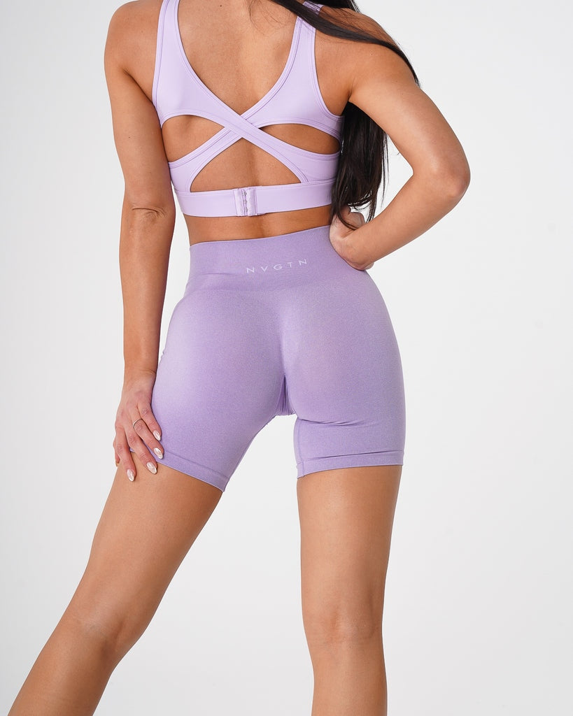 Buy lilac Seamless Breathable Hip-lifting Pro Shorts for Woman