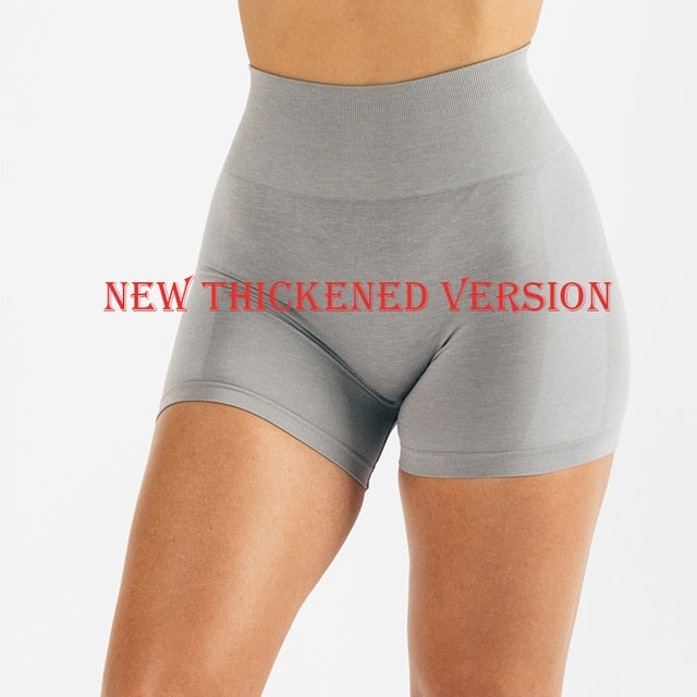 Buy light-gray High Waist Seamless Sport Shorts Scrunch Bum Shorts for Women