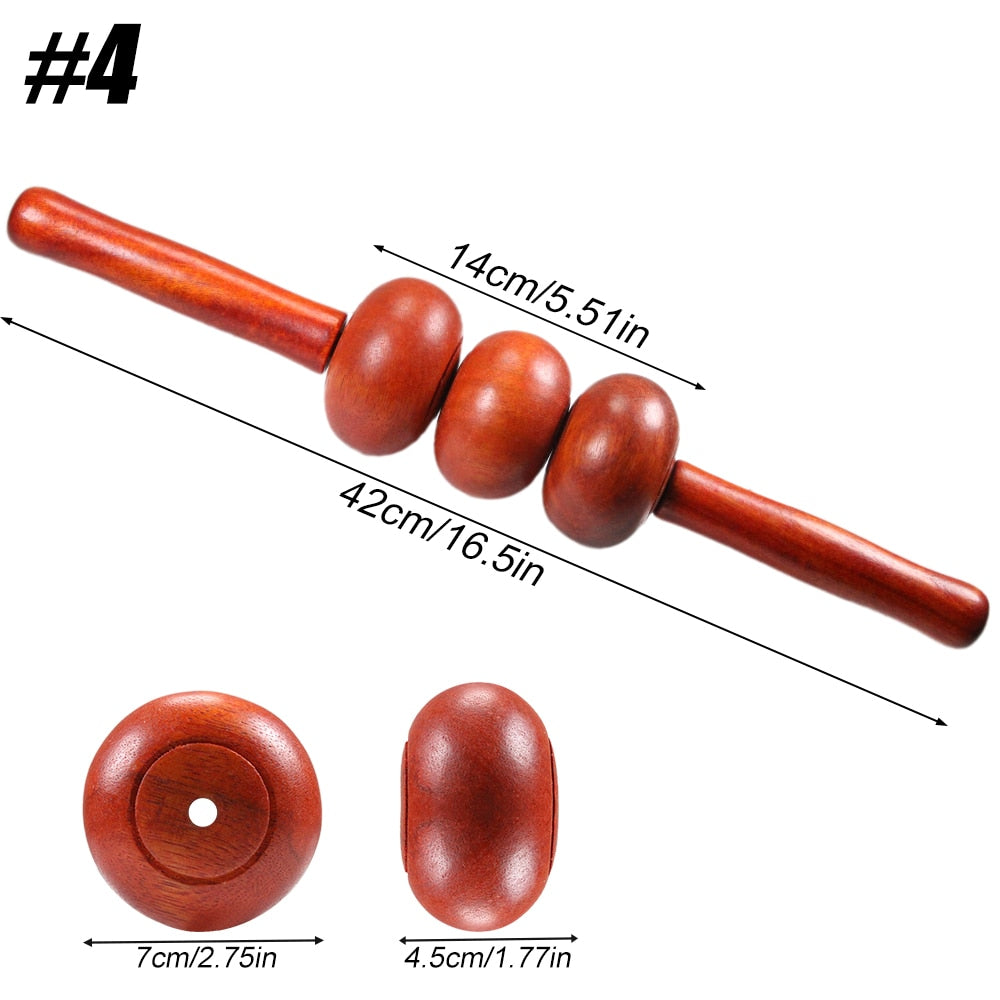 Buy type-19 BYEPAIN Wooden Exercise Roller Trigger Point Muscle Massager