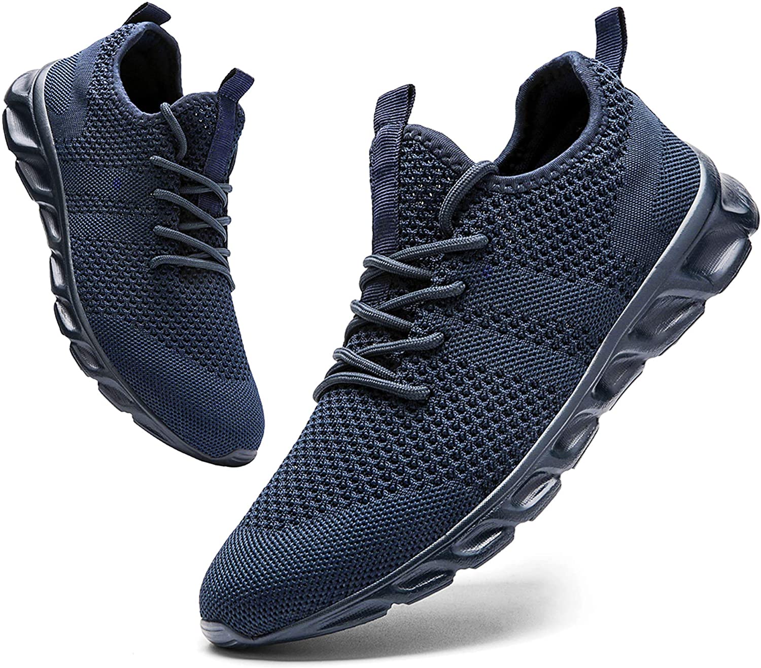 Buy deep-blue 2022 Trend men&amp;#39;s casual shoes light sneaker white large size outdoor breathable mesh fashion sports black running tennis shoes