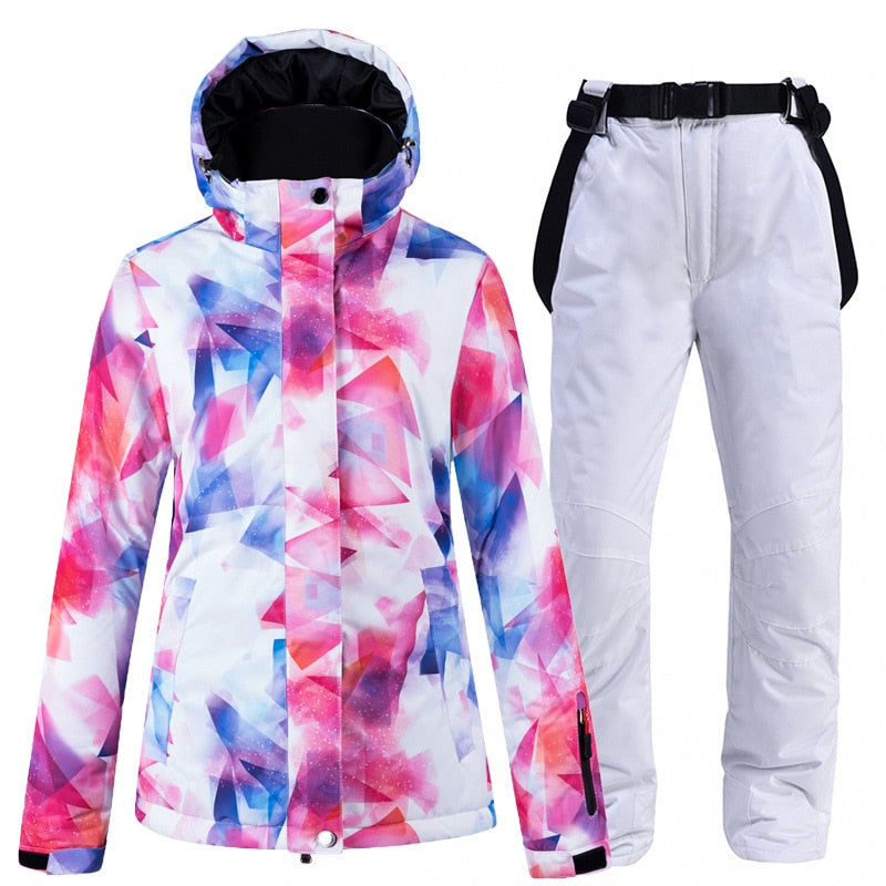Buy color-9 Warm Colourful Waterproof &amp; Windproof Ski Suit for Women Skiing and Snowboarding Jacket or Pants Set
