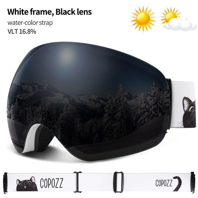 Buy wbk-goggle-only COPOZZ Anti-Fog Ski Spherical Frameless Ski Goggles 100% UV400 Protection