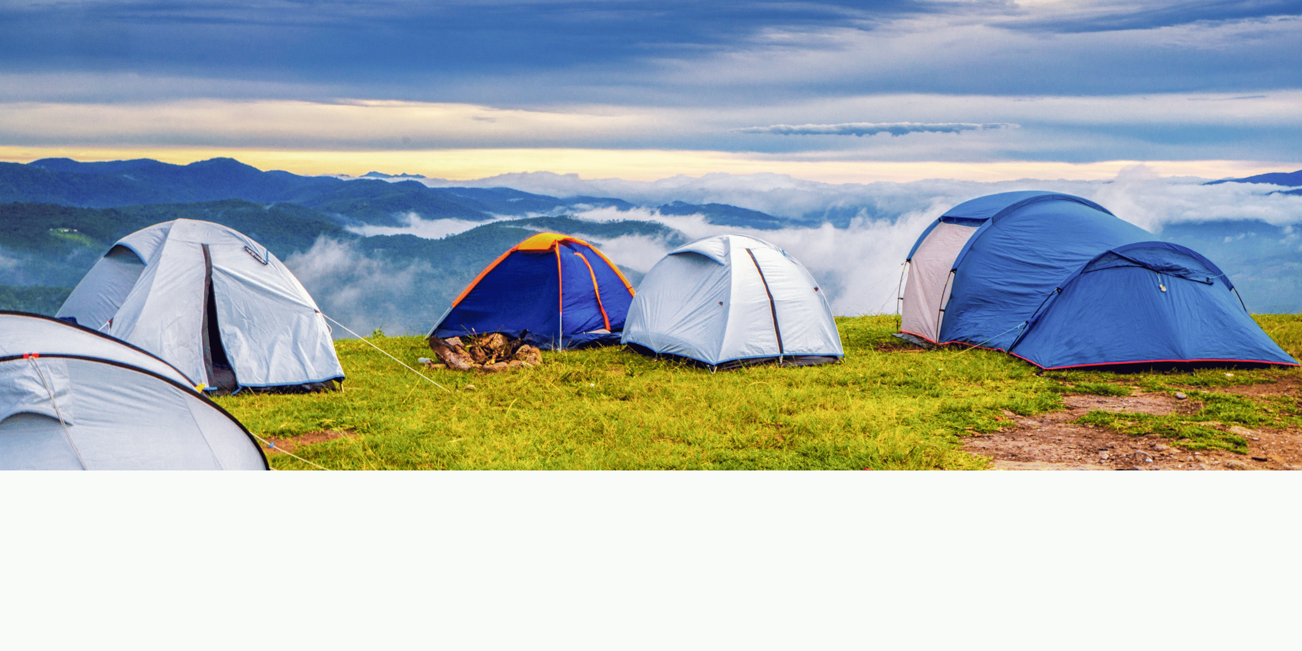 Camping tents for two or family, camping accessories and sleeping bags 