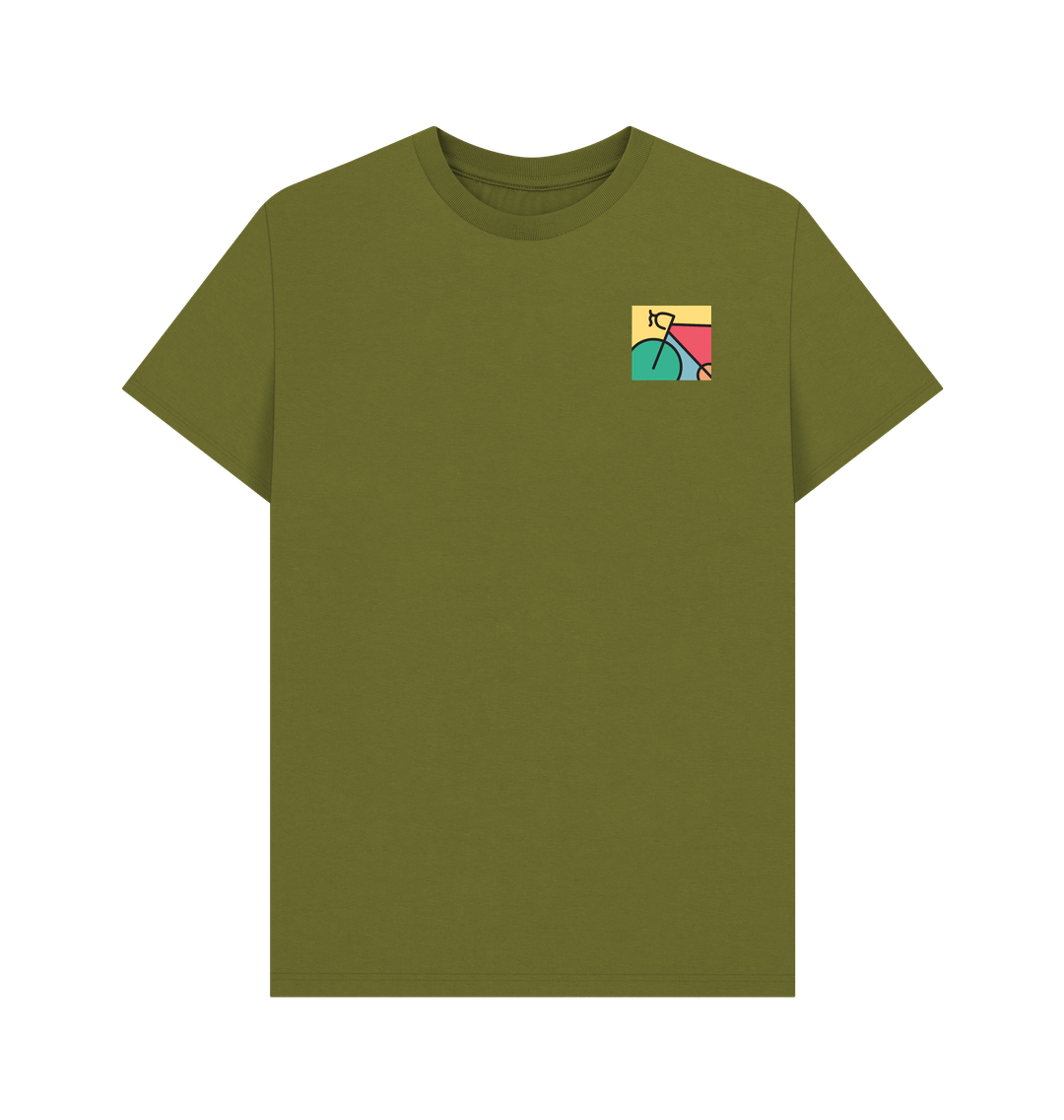 Moss Green Retro Bike T-Shirt