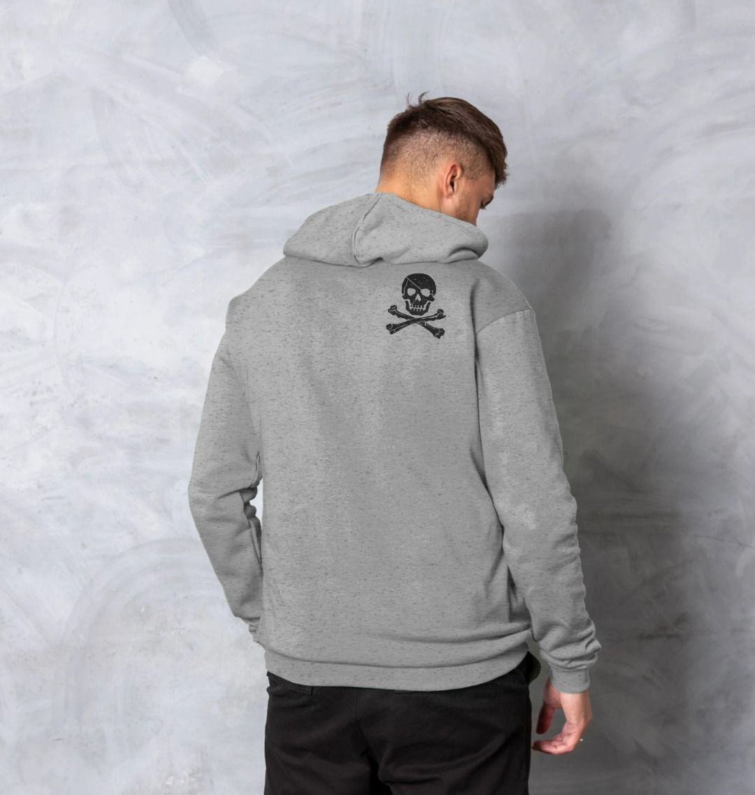 Gray Hoodie Skull Weights