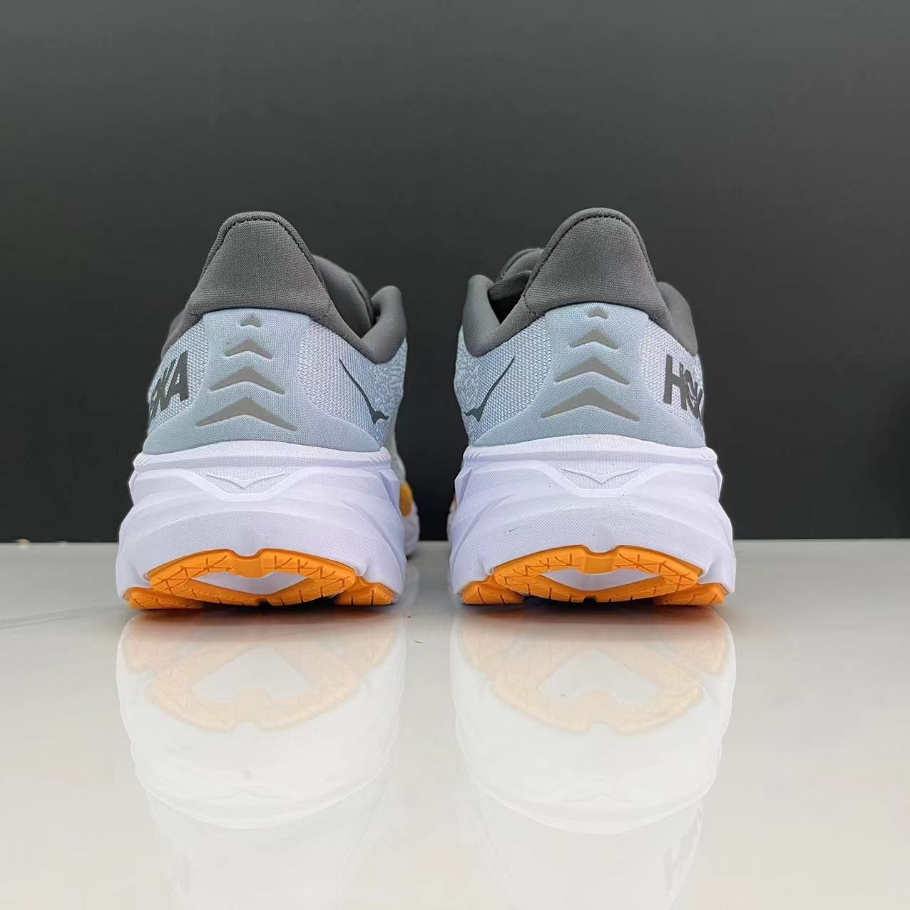  Sport Running Blue Fog Orange Breathable Anti Slip Men Women Lifestyle Outdoor Sneaker back view 