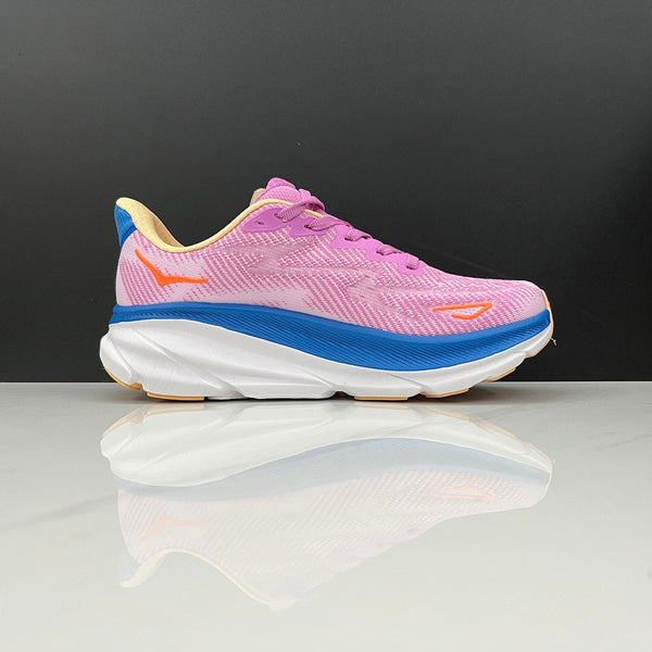 HOKA ONEONE Clifton 9 Running Trainers Breathable Anti Slip Sports Shoes for Women & Men side view 