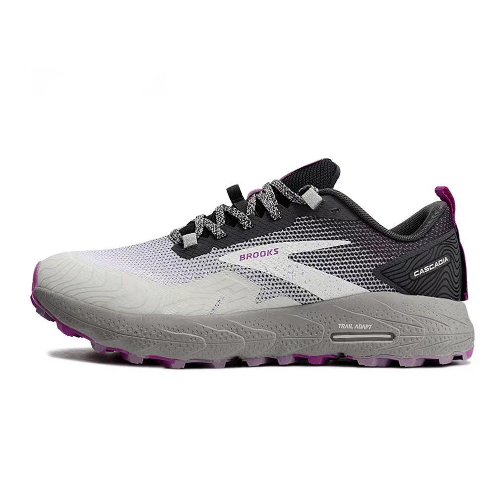 Brooks Cascadia Running Silver Purple Trail Running Trainers formyworkout