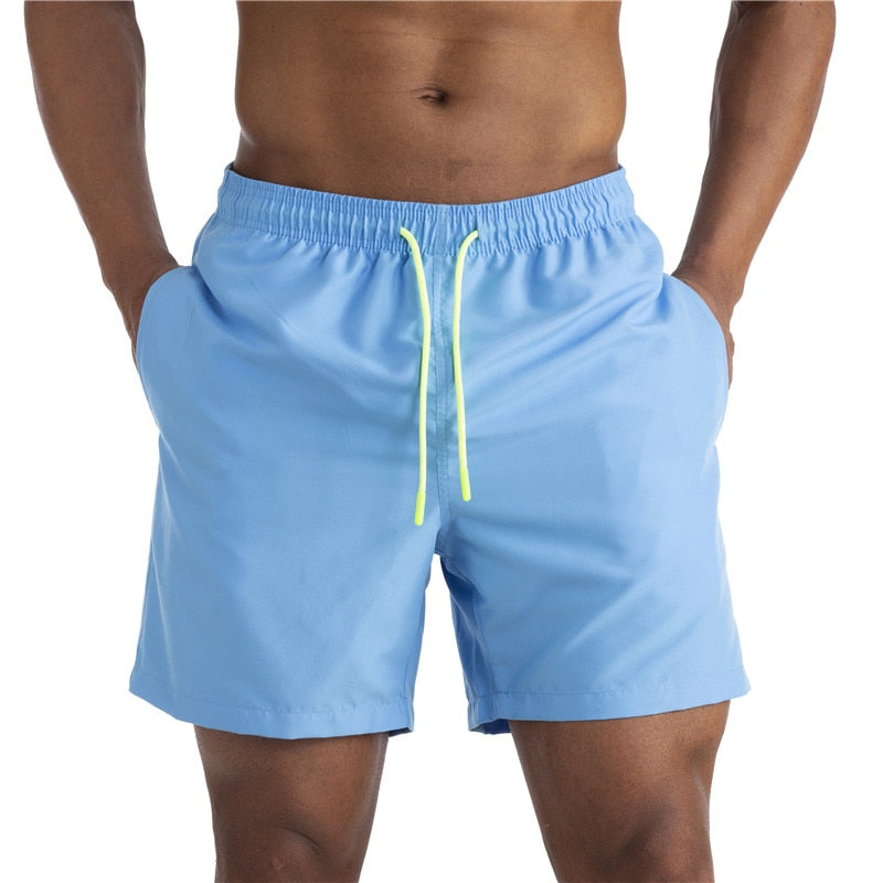 Swimming Shorts for Men elastic waist and drawstring