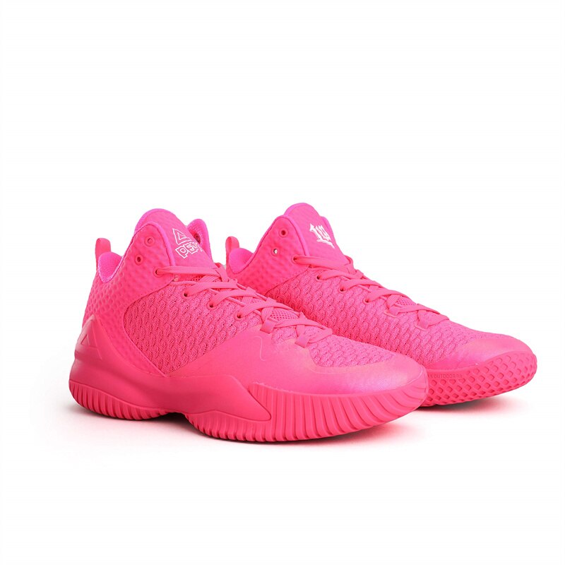PEAK Lou Williams Street Master Basketball Shoes for Men and Women Non-slip Cushioning pink pair