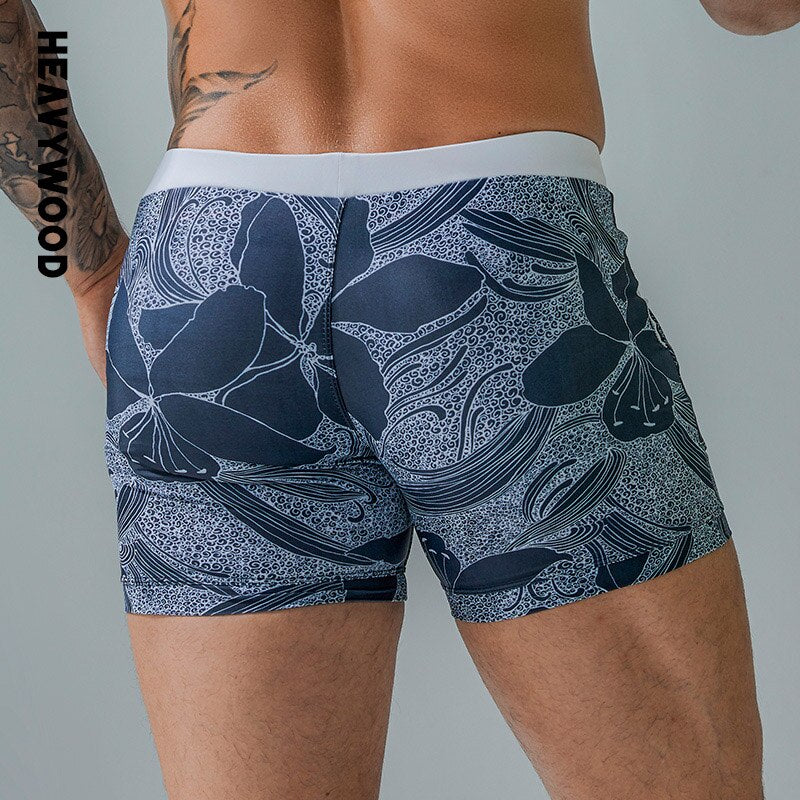 Heavywood Beach Swimming Trunks with Drawstring and Elastic Waist