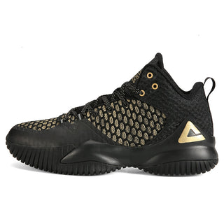 Buy black-gold PEAK Basketball Shoes Lou Williams Non-slip Basketball Trainers